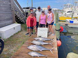 This group of six anglers caught some really nice tuna during their deep sea offshore charter trip out of Oregon Inlet.